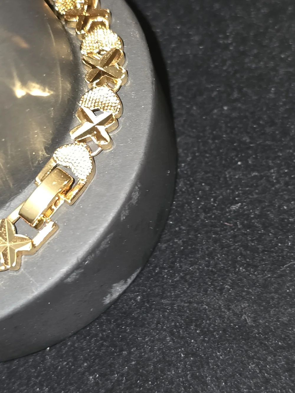 22kgp Dubai Jewelry Gold-Tone X Link Bracelet - Women Jewelry
